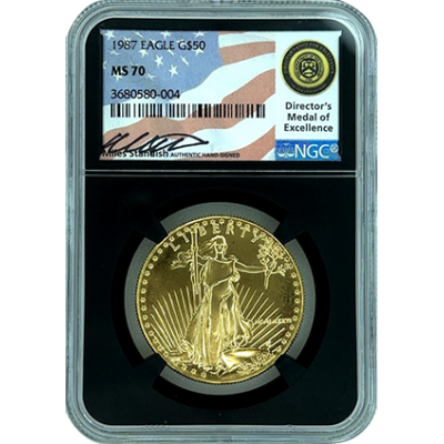 MS-70 perfect uncirculated gold coin grading example