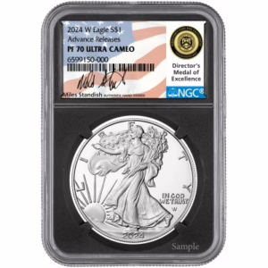 2024-W $1 Silver Eagle NGC PF70 Adv Rel Standish Signature