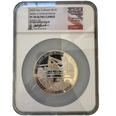 2025 5oz Battle of Independence NGC MS70 with Gaudioso signature