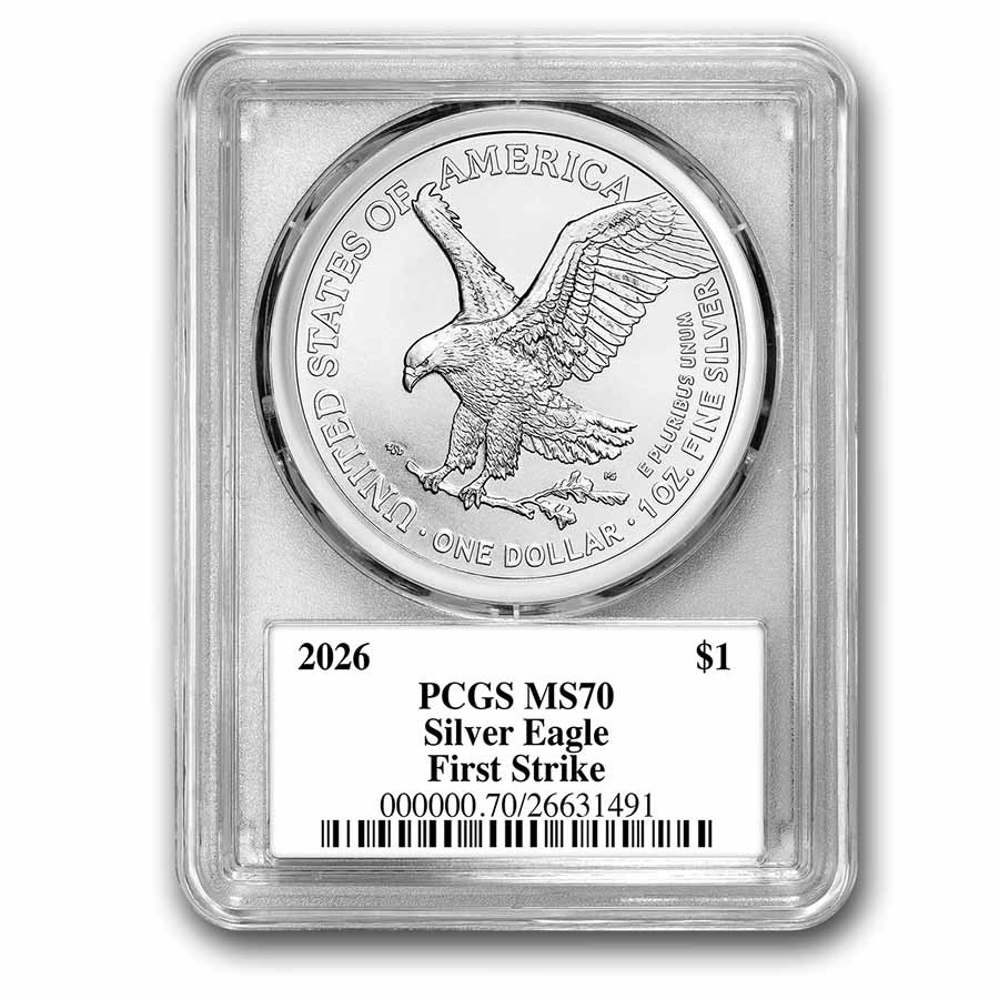 2026 American Silver Eagle MS-70 PCGS FirstStrike 250th Anniversary Label - reverse