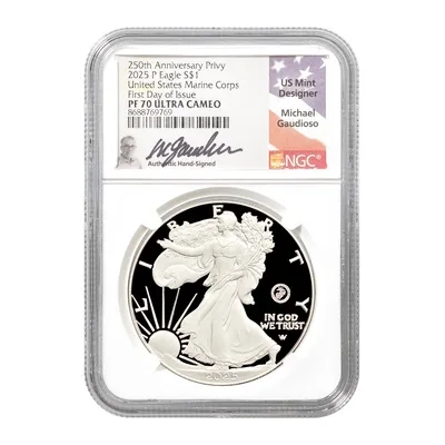 2025 Marine Privy NGC PF70 with Gaudioso signature label