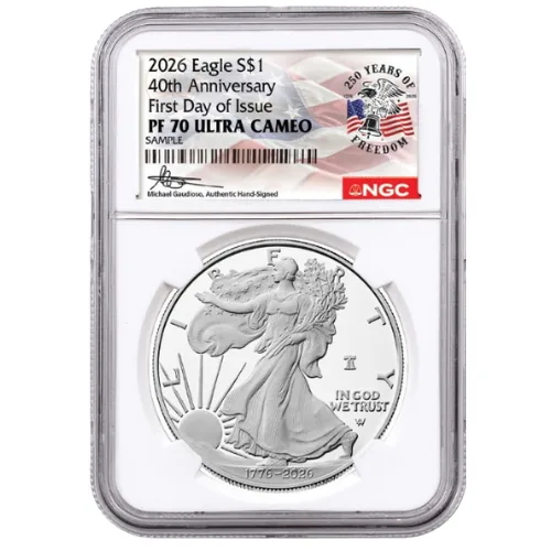 2026-W Silver Eagle Liberty Bell Privy NGC PF70 UCAM FDI Gaudioso