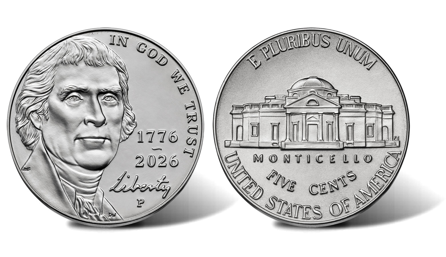 2026 Semiquincentennial Nickel with dual date 1776-2026