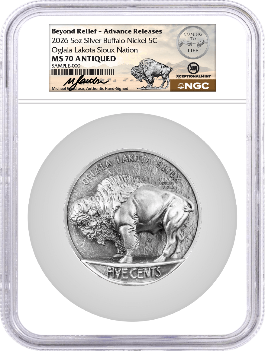 2026 Coming To Life Buffalo Nickel NGC MS70 Antiqued with Gaudioso label
