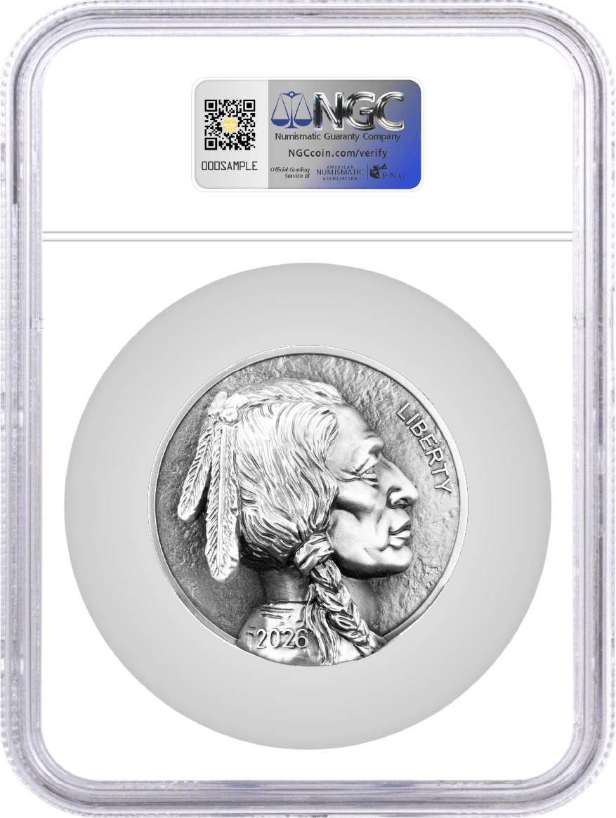 2026 Coming To Life Buffalo Nickel NGC MS70 Antiqued reverse in holder showing American bison