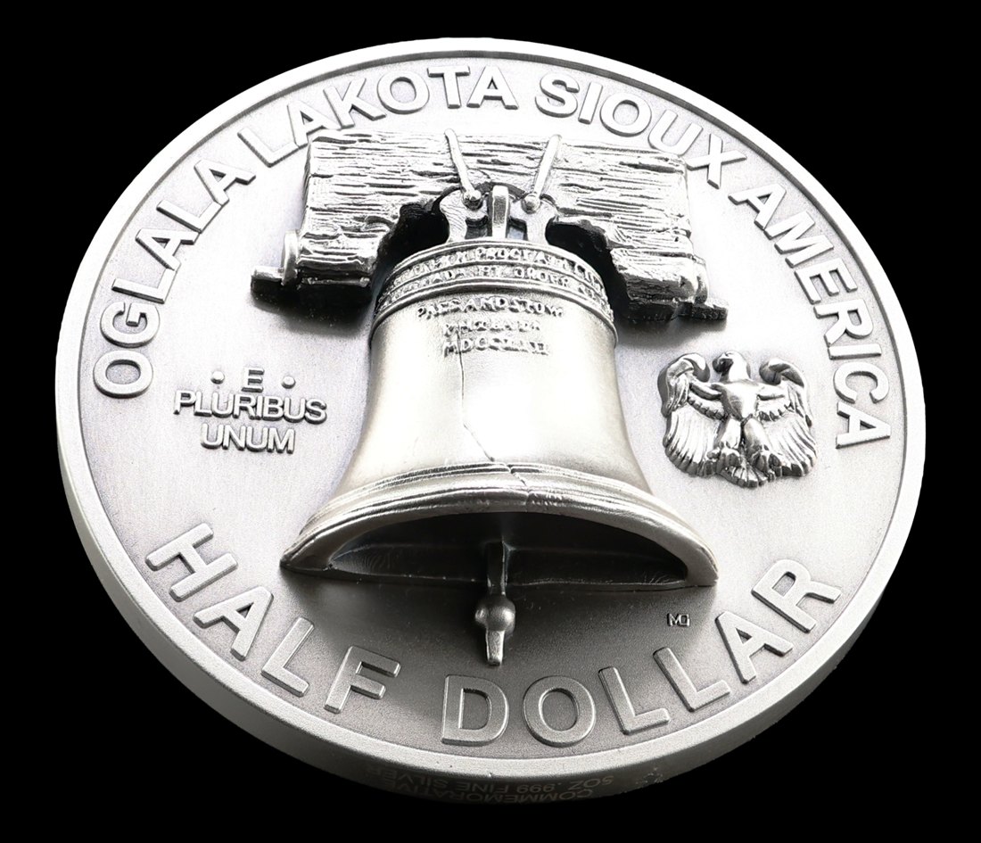 Franklin Half Dollar reverse with sculpted Liberty Bell